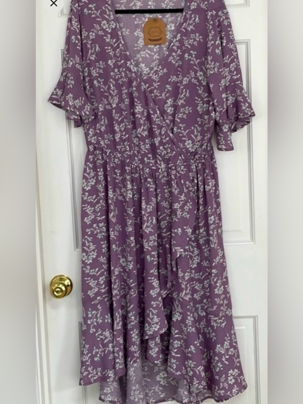 Kori Lavender Floral Wrap Dress